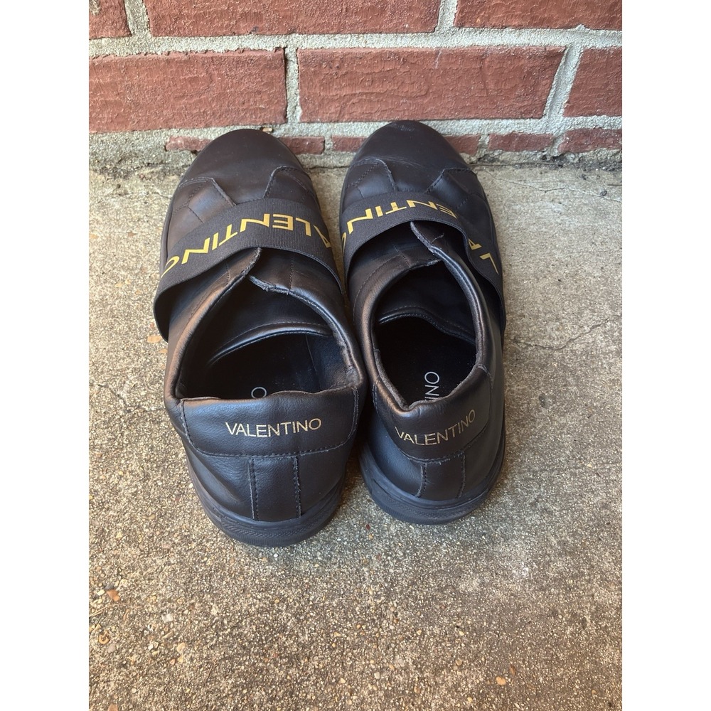 Valentino by Mario Valentino Men's Zeus Slip-On Sneaker in Black/Gold Odyssey 11 - Picture 7 of 14